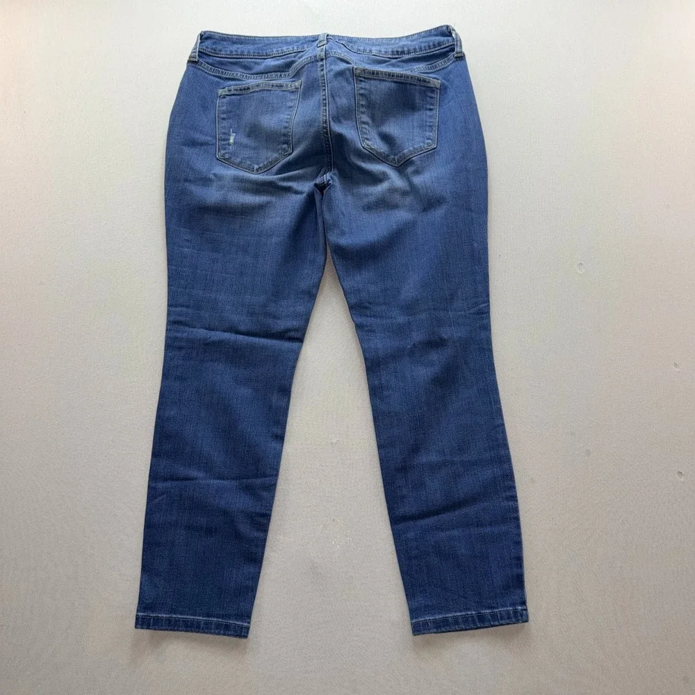 SO Skinny Jeans Women 12P Blue Excellent Distressed Medium Wash Denim Pants